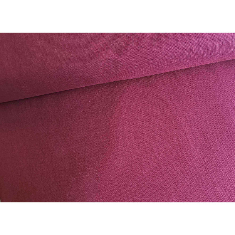 medium-weight cotton fabric - burgundy - the fabric with the fold, placed across the frame