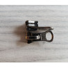 zip slider - metal gun - round puller - waterproof zip 5 on a grey background