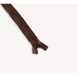 closed end invisible zip - brown - 45cm