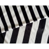 Stripes black&off white - velvet fabric - stripe , two printed velvets placed across the frame