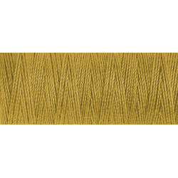 Sewing machine thread - Gold color - 200m spool, placed on a white background