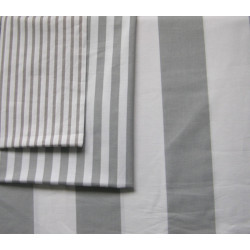 grey&white stripes 80mm/80mm- medium-weight cotton fabric