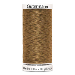 Sewing machine thread -  Cinnamon color - 200m spool, placed on a white background