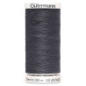 Sewing machine thread -   Dark grey color - 200m spool, placed on a white background