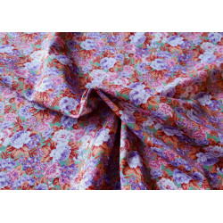 Rose Field Cotton Poplin - pink, the fabric with the twist in the centre of the frame