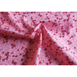 Ditsy Daisy Cotton Poplin - old rose background, with twist in the centre