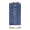 Sewing machine thread -   Denim blue color - 200m spool, placed on a white background