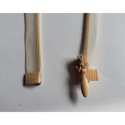 Invisible Zip 40 cm - beige/nude- transparent - open end zip