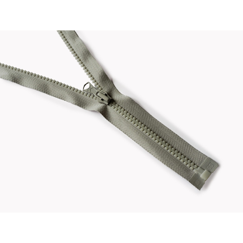 chunky zip - open end - lighter grey - 60cm, placed on a white background chunky zip - open end - lighter grey - 60cm, placed on a white background