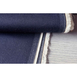stretch cotton denim fabric  - dark indigo 7.5oz