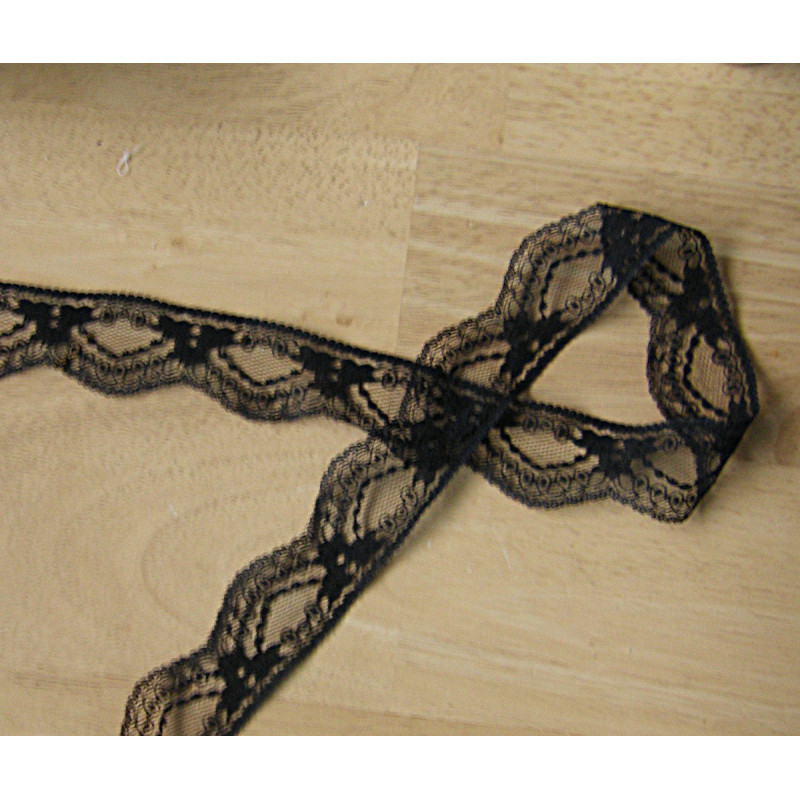 Lace ribbon - black 35mm
