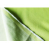 heavy stretch denim fabric  - lime, the fabric placed on the table with a fold