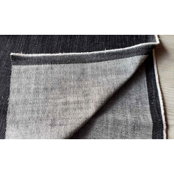 black stretch cotton denim fabric