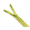 chunky zip - open end - light green color - 40cm long, placed on a white background
