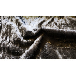 Short pile faux fur fabric - black, the fabric with the twist in the center of the frame