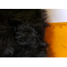 Short pile faux fur fabric - black , the photo of the fabric with the ruler