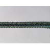 Multicolor gimp trim 16mm - teal-brown-beige, placed a white background