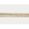 Insertion cord in ecru color with braided cord look, close-up capture on the white background