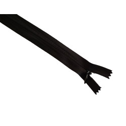 closed end invisible zip- black - 65cm - twill tape