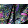 Fashion satin   - Peacock feathers