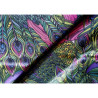 Fashion satin   - Peacock feathers