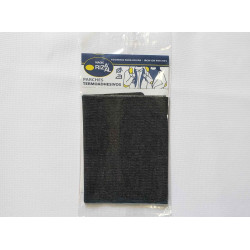Iron-on cotton fabric sheet - dark denim, placed on a white background
