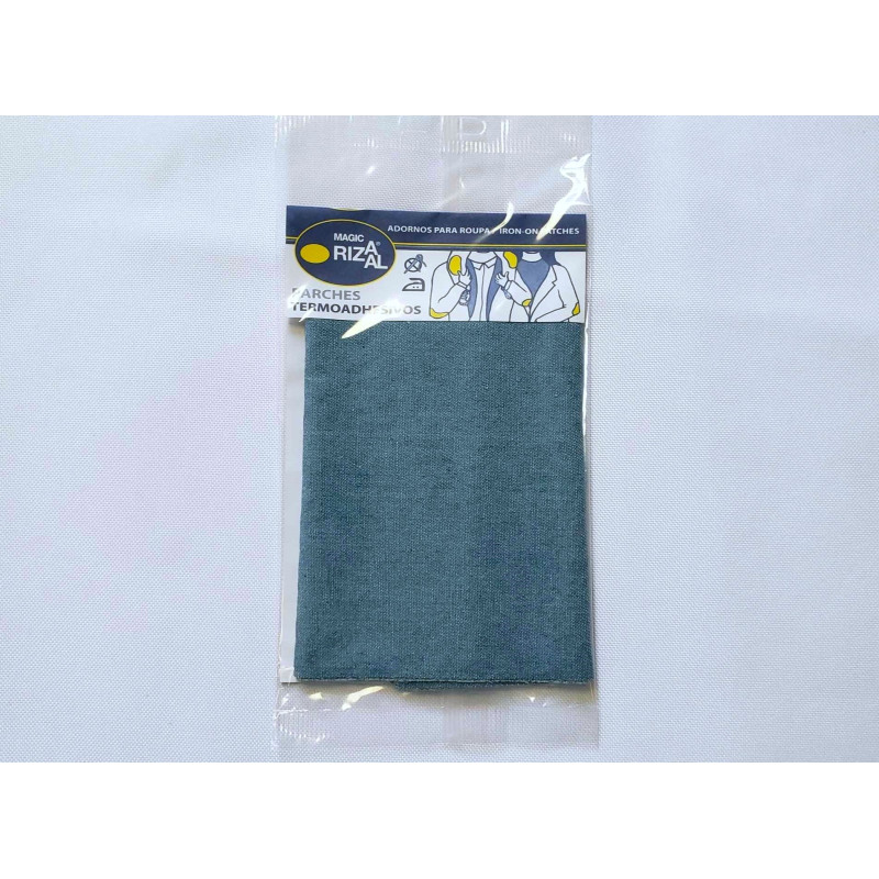 Iron-on cotton fabric sheet - sky blue color, placed on a white background
