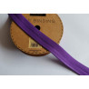 polycotton bias binding 25mm  - purple  color, full reel, placed on a white background