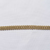 Upholstery braid 14mm - Beige color, a strip of the gimp placed on a white background
