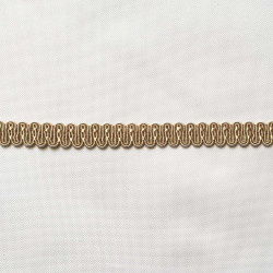 Upholstery braid 14mm - Beige Sand color, a strip of the gimp placed on a white background