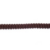 Upholstery braid 14mm - Chocolate Brown color, a strip of the gimp placed on a white background