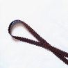 Upholstery braid 14mm - Chocolate Brown color, a loop shape placed on a white background