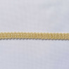 pholstery braid 14mm - Cream color, a strip of the gimp placed on a white background