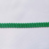pholstery braid 14mm - Green color, a strip of the gimp placed on a white background