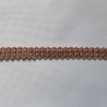 pholstery braid 14mm - light Brown color, a strip of the gimp placed on a white background