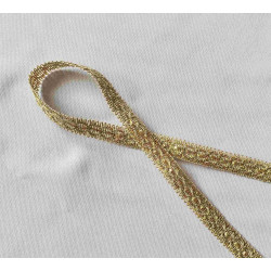 Multicolor gimp trim 18mm -  beige&brown&brocade, on the white background