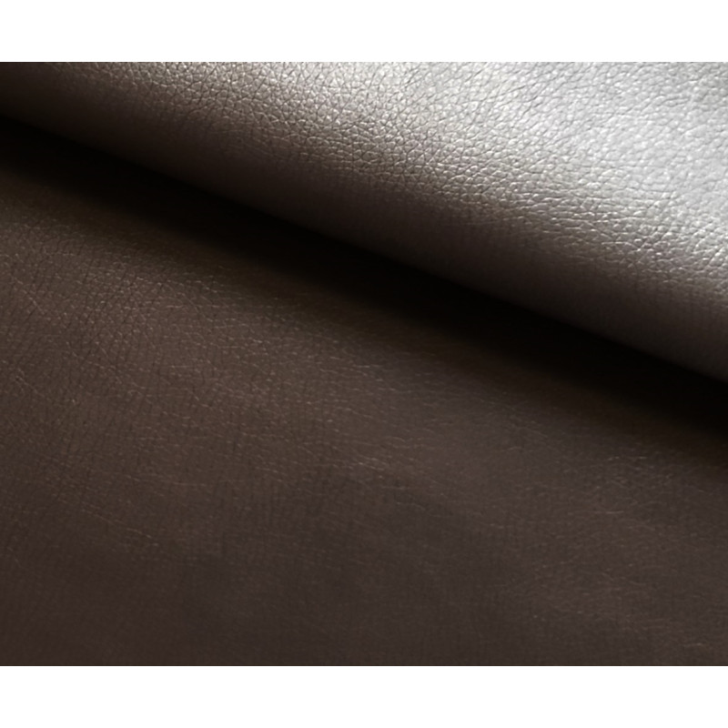 Self-Adhesive Faux leather fabric - Dark brown colour