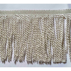 Thick bullion fringe - 150mm (6'') -  Ivory, close up on fringing