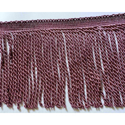 Thick bullion fringe - 150mm (6'') -  Heather, close up on fringing