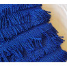 Thick bullion fringe - 60mm - Royal Blue color, full reel of the fringing placed on a white background