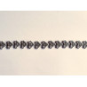Rhinestones trim- hearts- strip of the trim , placed on a white background