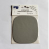 Faux leather elbow patches set- grey- package with patches on a white background