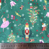 Christmas cracker-green - cotton fabric