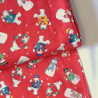 snowman-red - cotton fabric