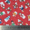 Christmas snowman - red - cotton fabric