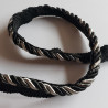 Two-tone upholstery piping cord - black&silver