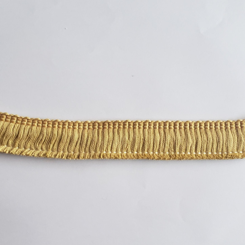 Short cotton fringe 3cm - Light ochre