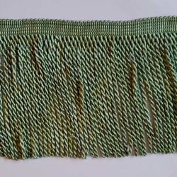 Thick bullion fringe - 150mm (6'') -  intense sage color.