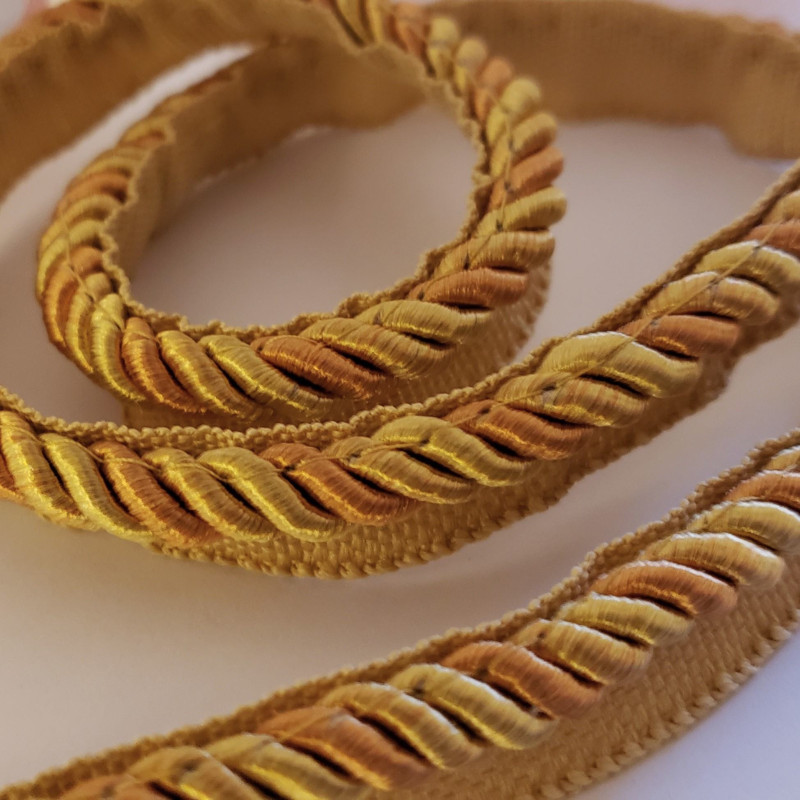 Two-tone upholstery piping cord - Gold&gold