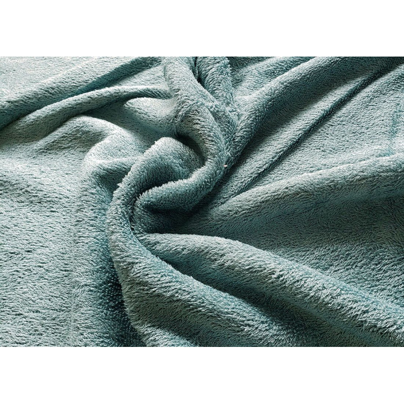 Bamboo terry towelling fabric- teal